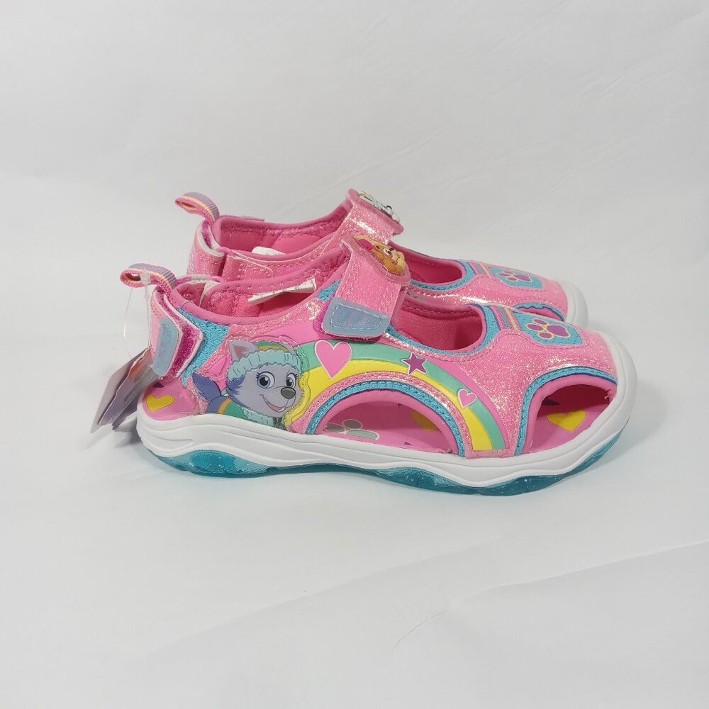 Nickelodeon Paw Patrol Kids Girls' Light-Up Sandals in pink glitter Size 11 NWT
